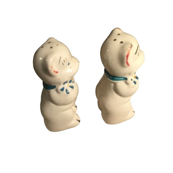 Happy White Bear Salt and Pepper Shakers American Bisque - Picture 10 of 14